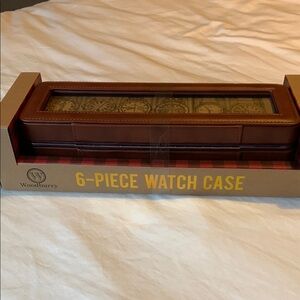 Woodburry Brown 6-Piece Watch Case